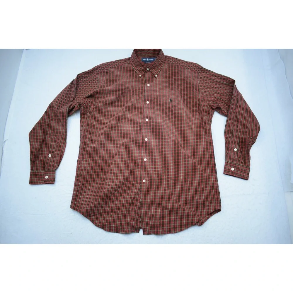 Polo Ralph Lauren Blake Dress Shirt Plaid Long Sleeve Button Up Mens Size Medium